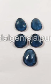 London Blue Topaz Rose Cut Slices